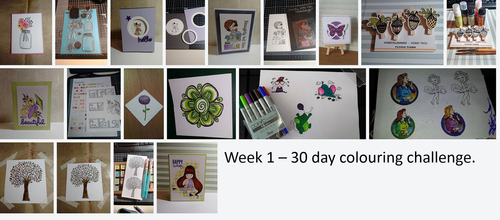 Ham'n'Mule Designs: 30 Days of Colouring...week 1...