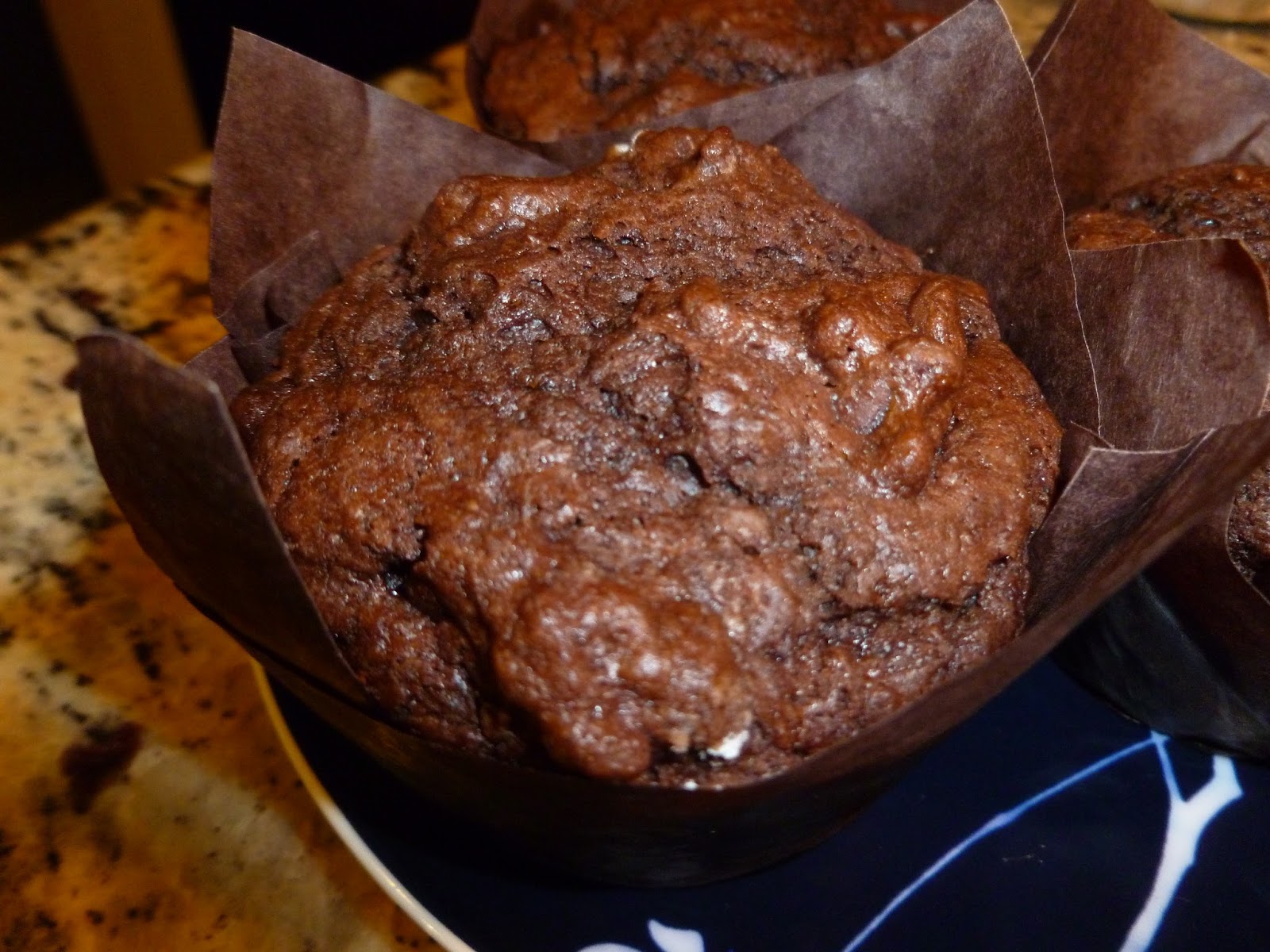 The Pastry Chef's Baking Chocolate Chocolate Chunk Muffins