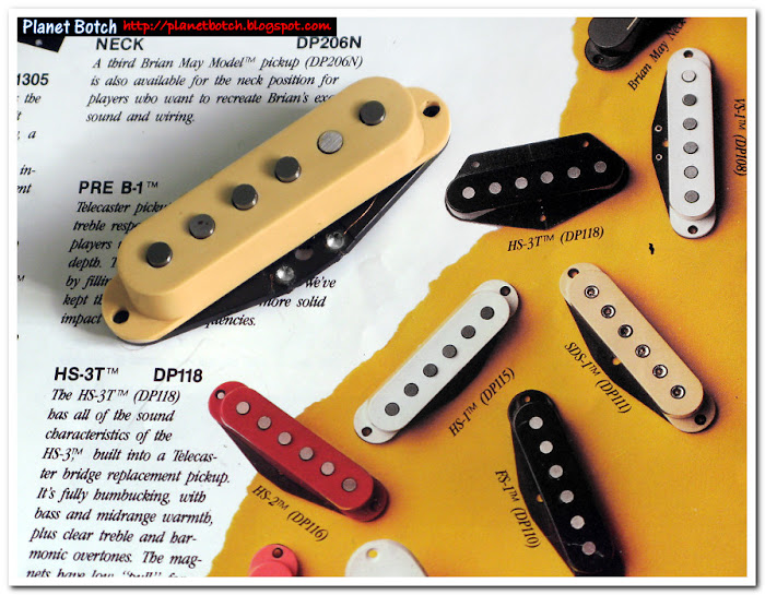 Replacement guitar pickup - with 1980s DiMarzio catalogue