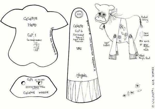 Moldes de vacas en foami para la nevera - Imagui