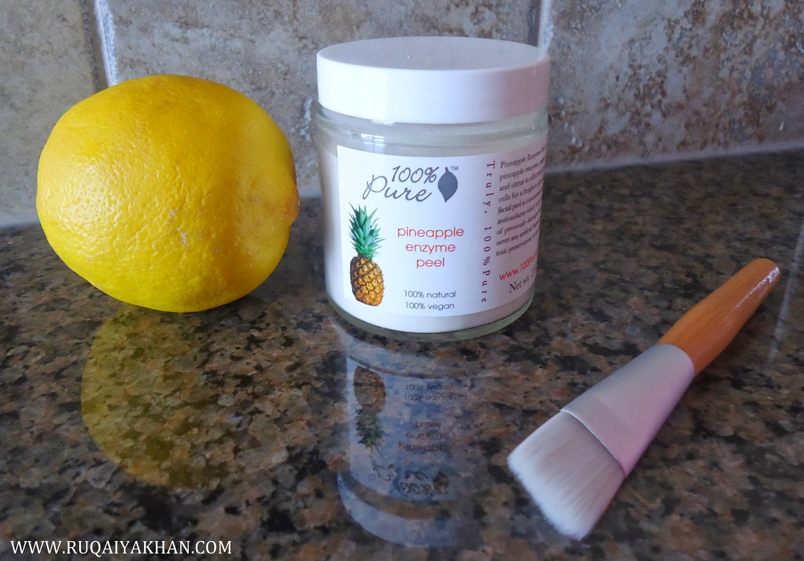 Ruqaiya Khan 100 Pure Pineapple Enzyme Facial Peel Review and Photos