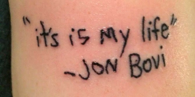 Salah Tulis, Tato Judul Lagu Bon Jovi Menjadi Viral Dunia