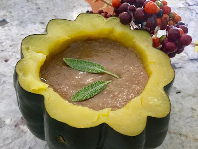 acorn squash with soup inside