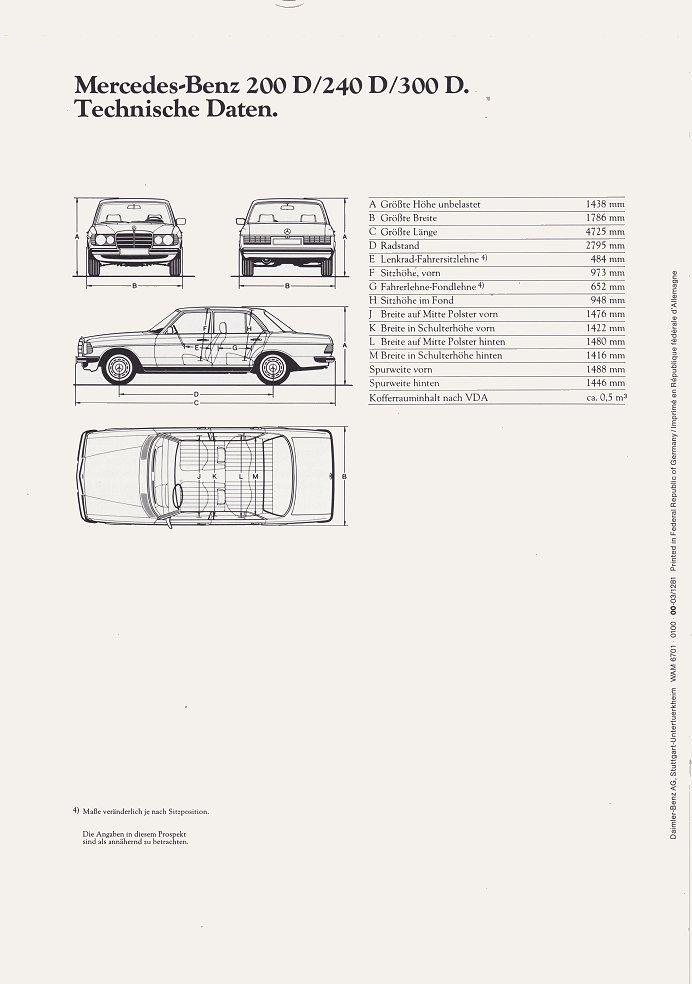 Stuurman Classic And Special Cars Mercedes Benz 300 Diesel Sedan W123 19 Sales Brochure
