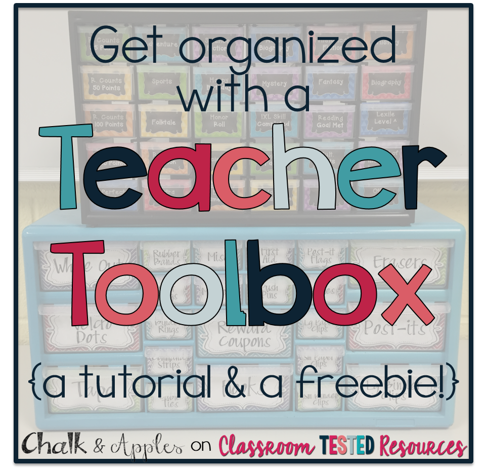 How to Organize your Supplies with a Teacher Toolbox - Chalk & Apples