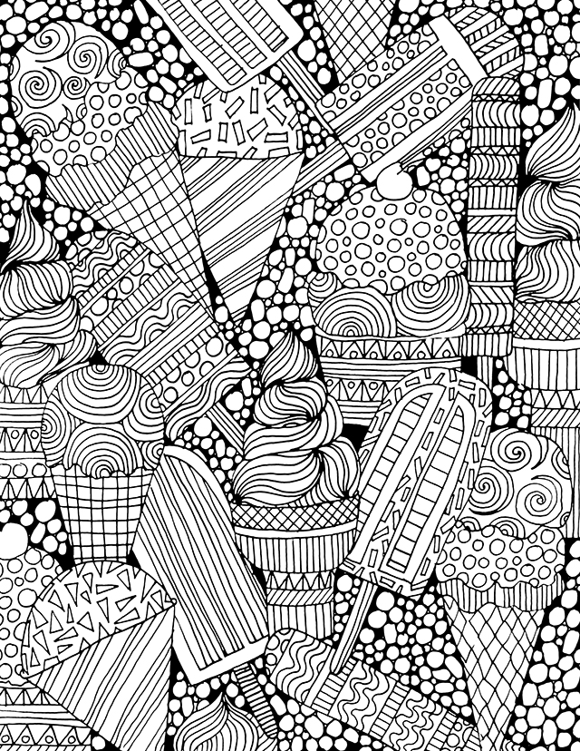 treats hard coloring pages - photo #29