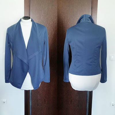 2016#6: The Blue Steel jacket (V1465 Donna Karan, view A) - A jaqueta ...