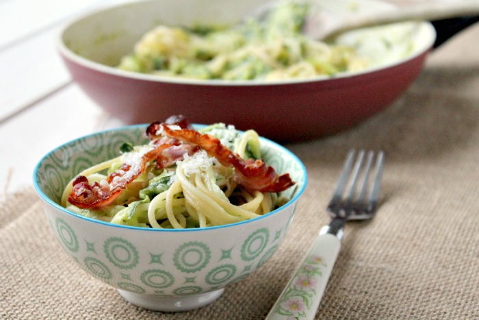 Creamy Courgette Pasta with Pancetta