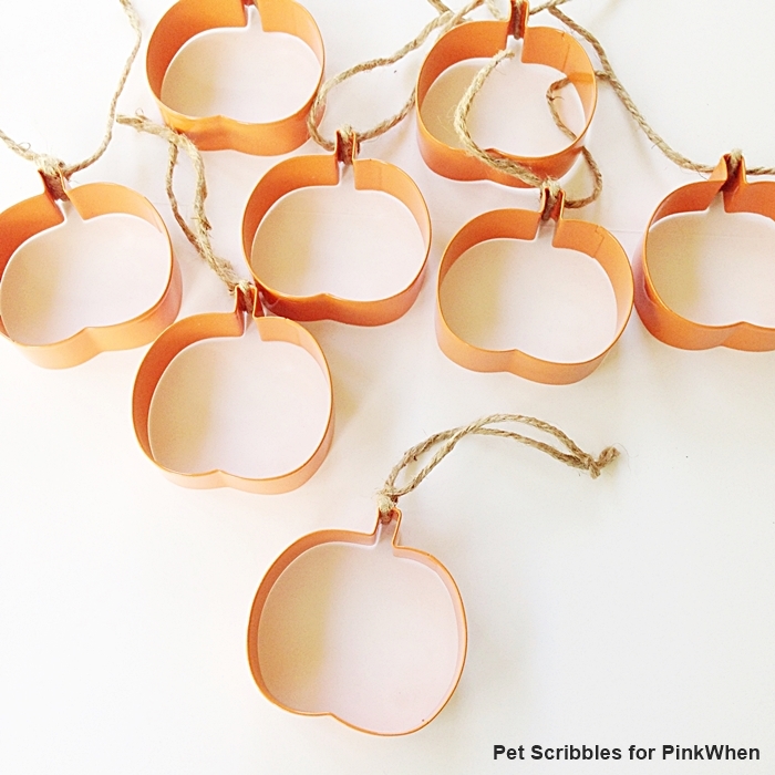 Pumpkin Cookie Cutter Garland by Pet Scribbles for PinkWhen