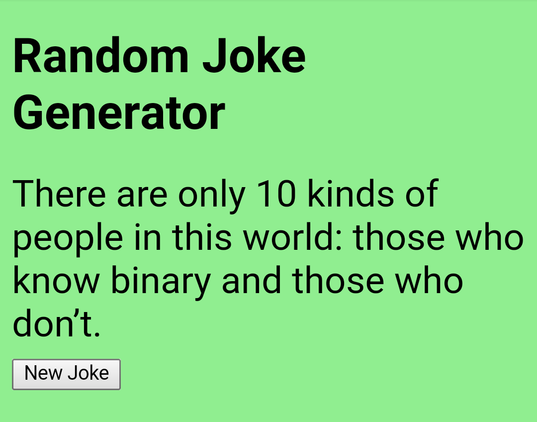 Random Joke Generator HTML with Javascript