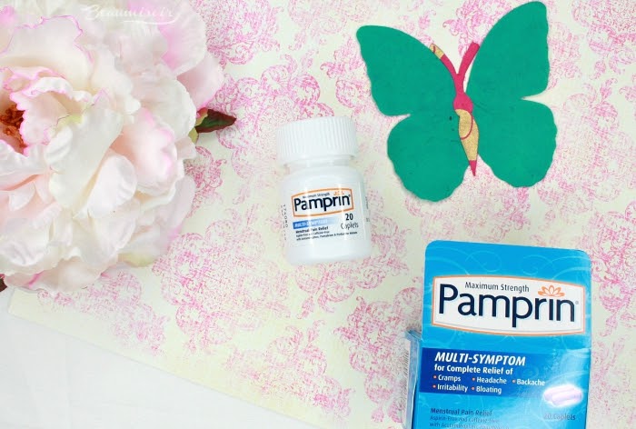 pamprin multi-symptom for PMS cramps, headaches backaches irritability bloating
