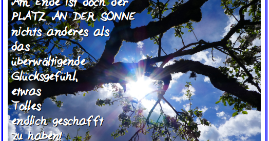 Platz An Der Sonne Bedeutung (M)EiN PLATZ AN DER SONNE