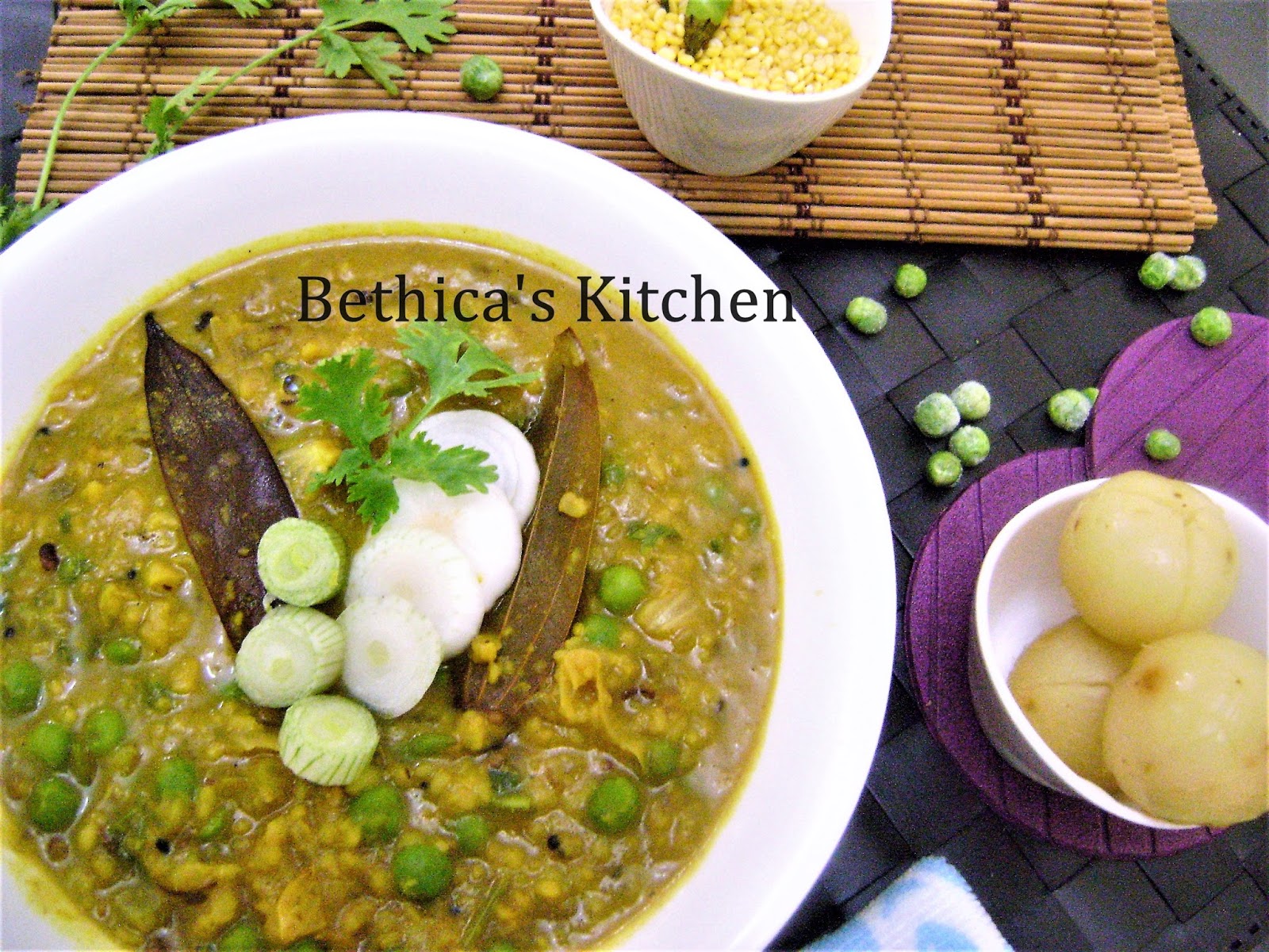 Bethica's Kitchen Flavours Moong Dal With Green Peas (Split Green Gram