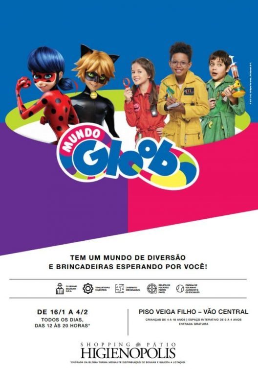 Shopping Pátio Higienópolis recebe atrações do Mundo Gloob