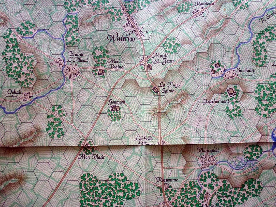 Map of Waterloo Battlefield from L'Armée du Nord game