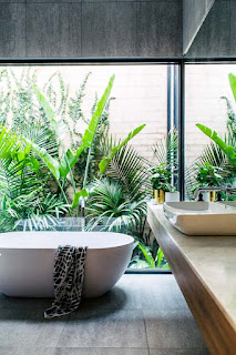 Inspiring Bathrooms Integrates Lush Gardens