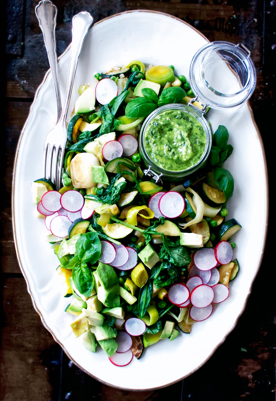 Spring Greens Salad with Wild Garlic Occasionally Eggs