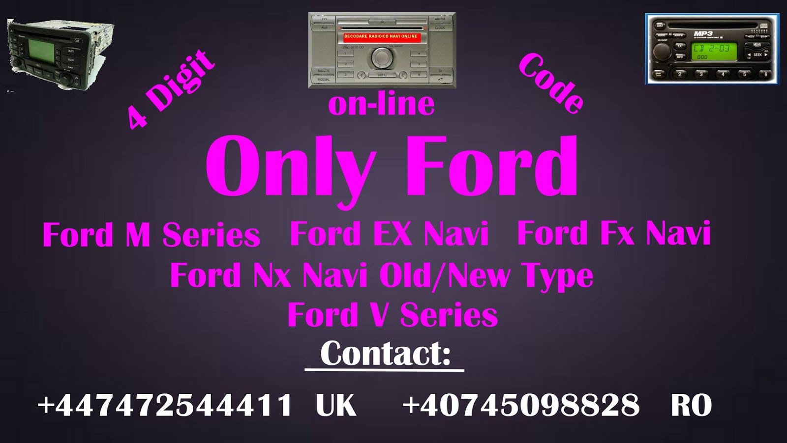 DECODING AUDIO CAR-ONLY FORD