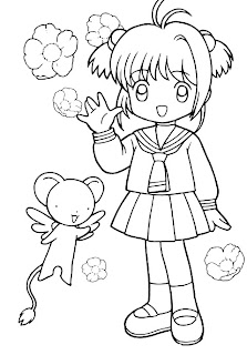 free coloring pages, sakura coloring pages