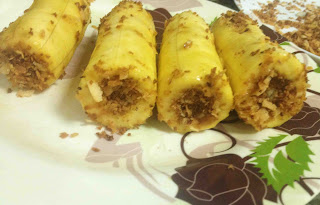 Pazham nirachath kerala snack ethakka nirachath plantain recipes stuffed plantains