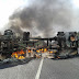 REGIÃO / Caminhão pega fogo no trecho da BA-052, entre Baixa Grande e Ipirá