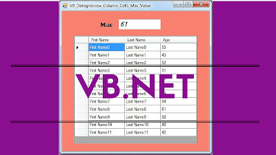 vb datagridview column max value