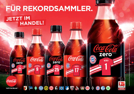 Football Cartophilic Info Exchange: Coca Cola (Germany) - Bundesliga Labels  (2016-17)