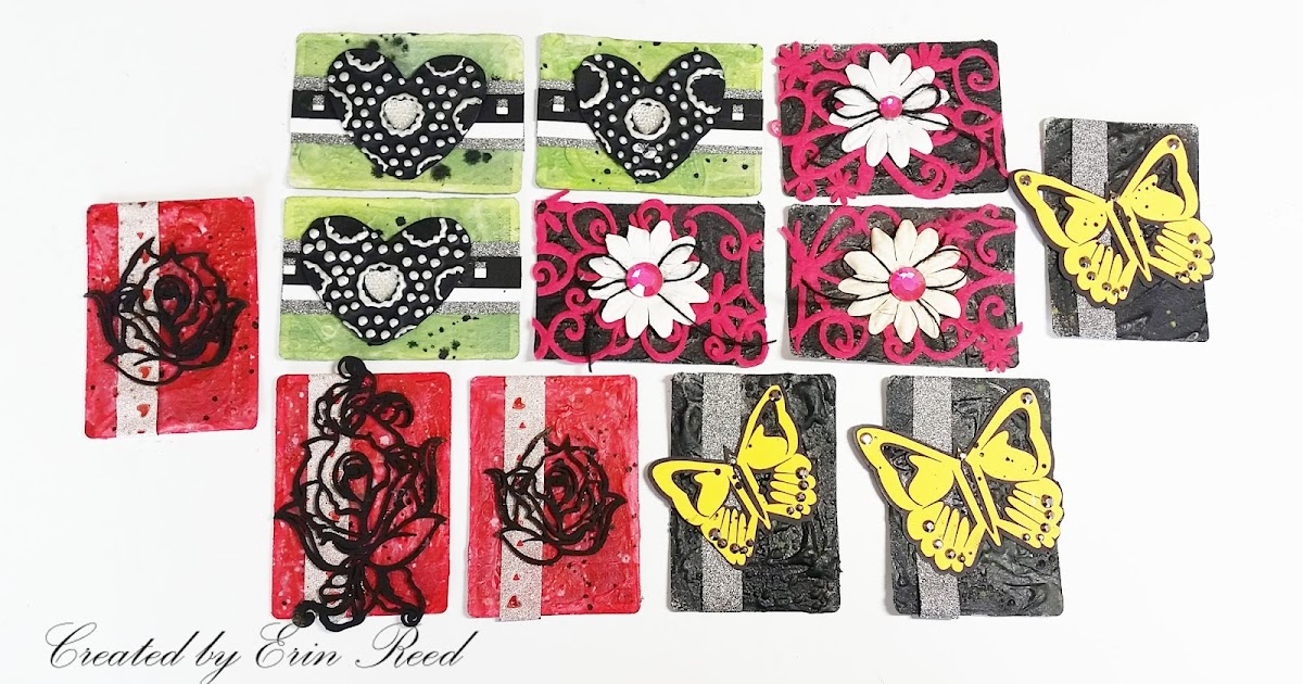 Erin Reed Makes Mixed Media ATC ** Tattered Angels & Eyelet Outlet