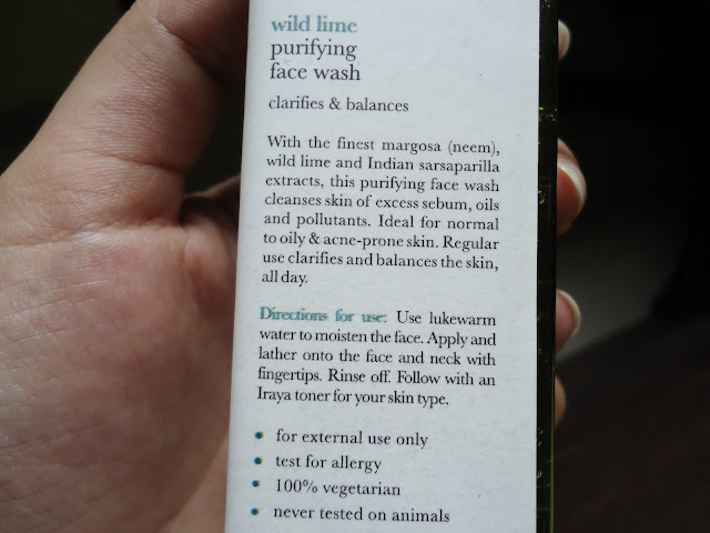 Iraya Wild Lime Purifying Face Wash Review