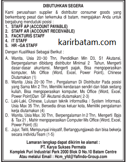 Lowongan Kerja Pt Karya Sukses Permata Lowongan Kerja Batam 2021