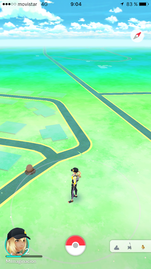 PokemonGO cómo veo al pokemon en la pantalla