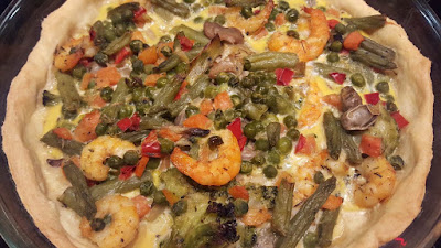 Shrimp and Vegetables Quiche Recipe