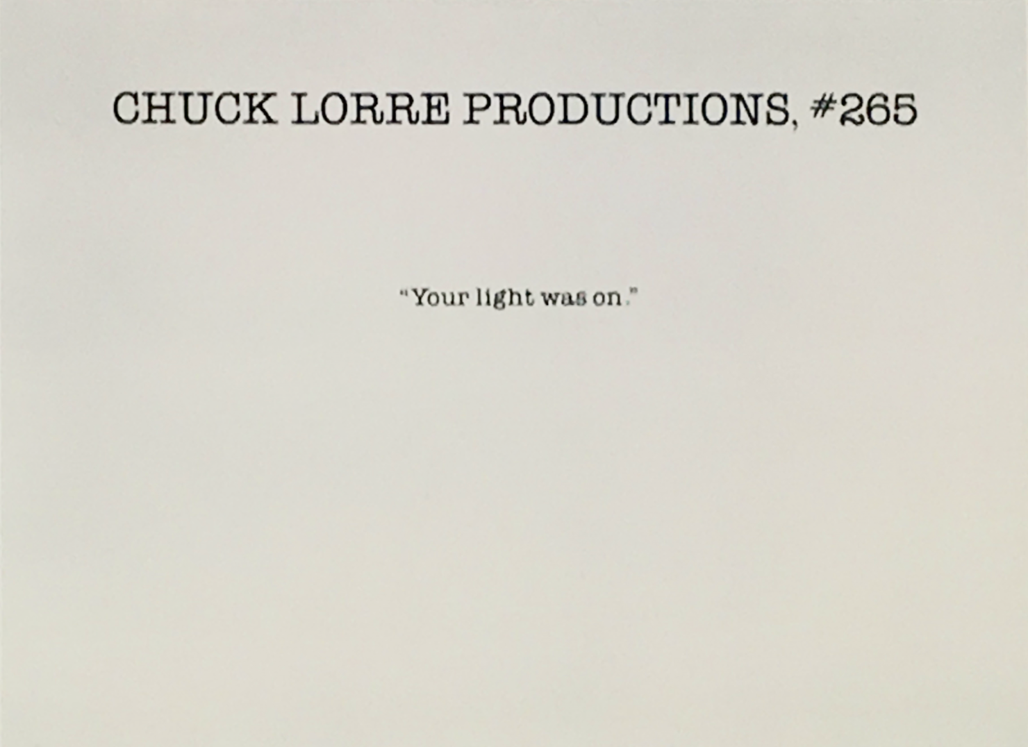 Skip's House of Chaos Chuck Blore Vanity Cards 264 & 265