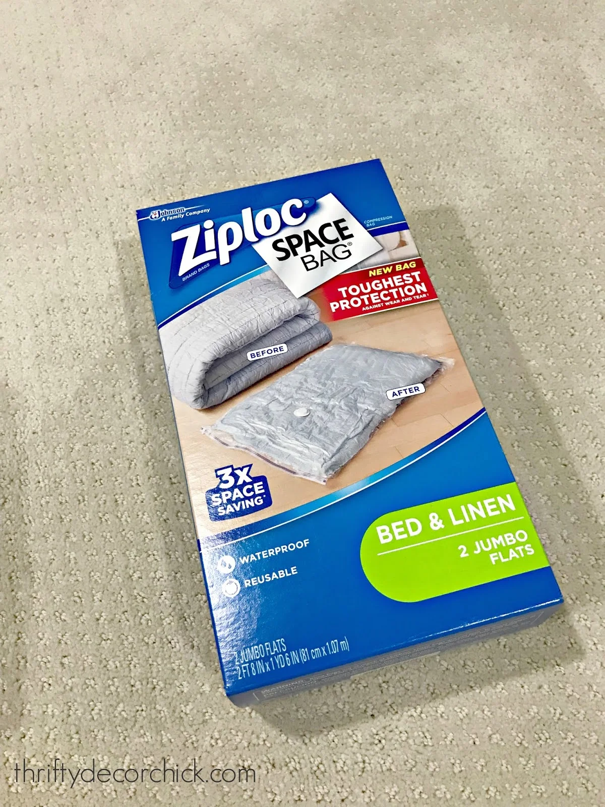 Ziploc vacuum space bags