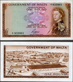 Malta QEII - One Pound Note