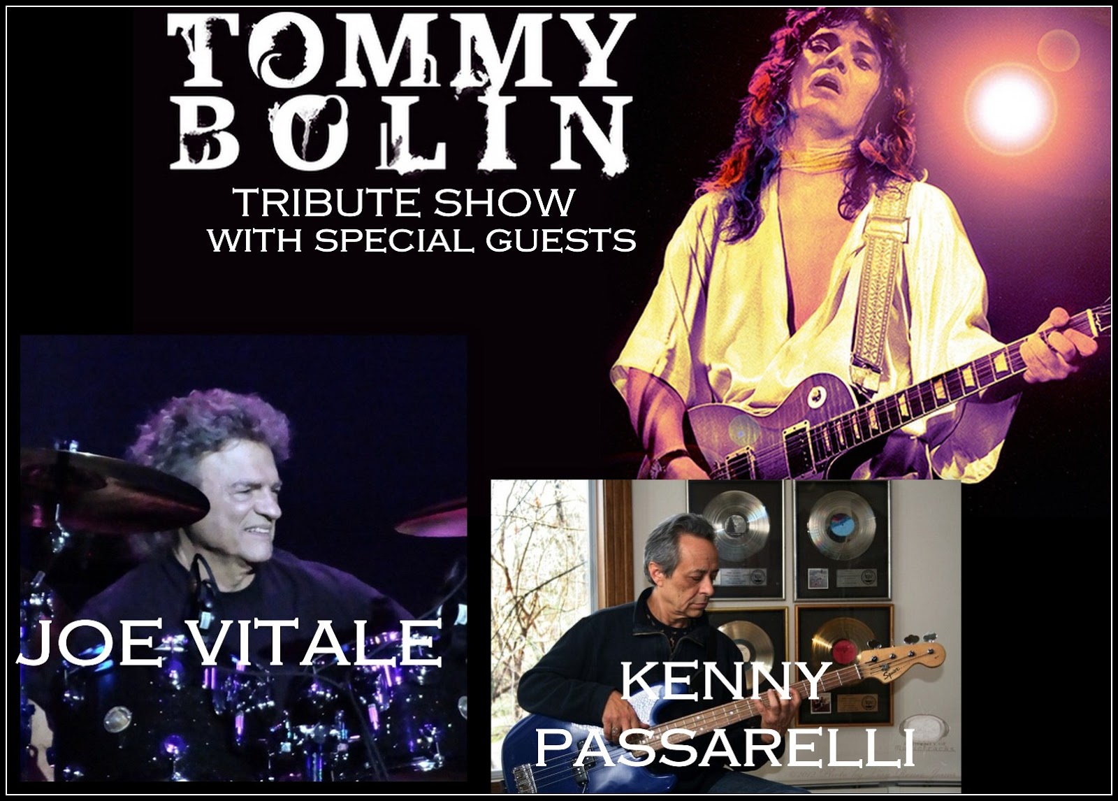THE CLASSIC ROCK MUSIC REPORTER: TOMMY BOLIN TRIBUTE SHOW WITH JOE VITALE  AND KENNY PASSARELLI OF JOE WALSH  BARNSTORM -BBS RADIO