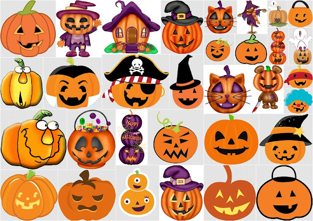 Clipart de Calabazas de Halloween. Clipart de Calabazas de Halloween.