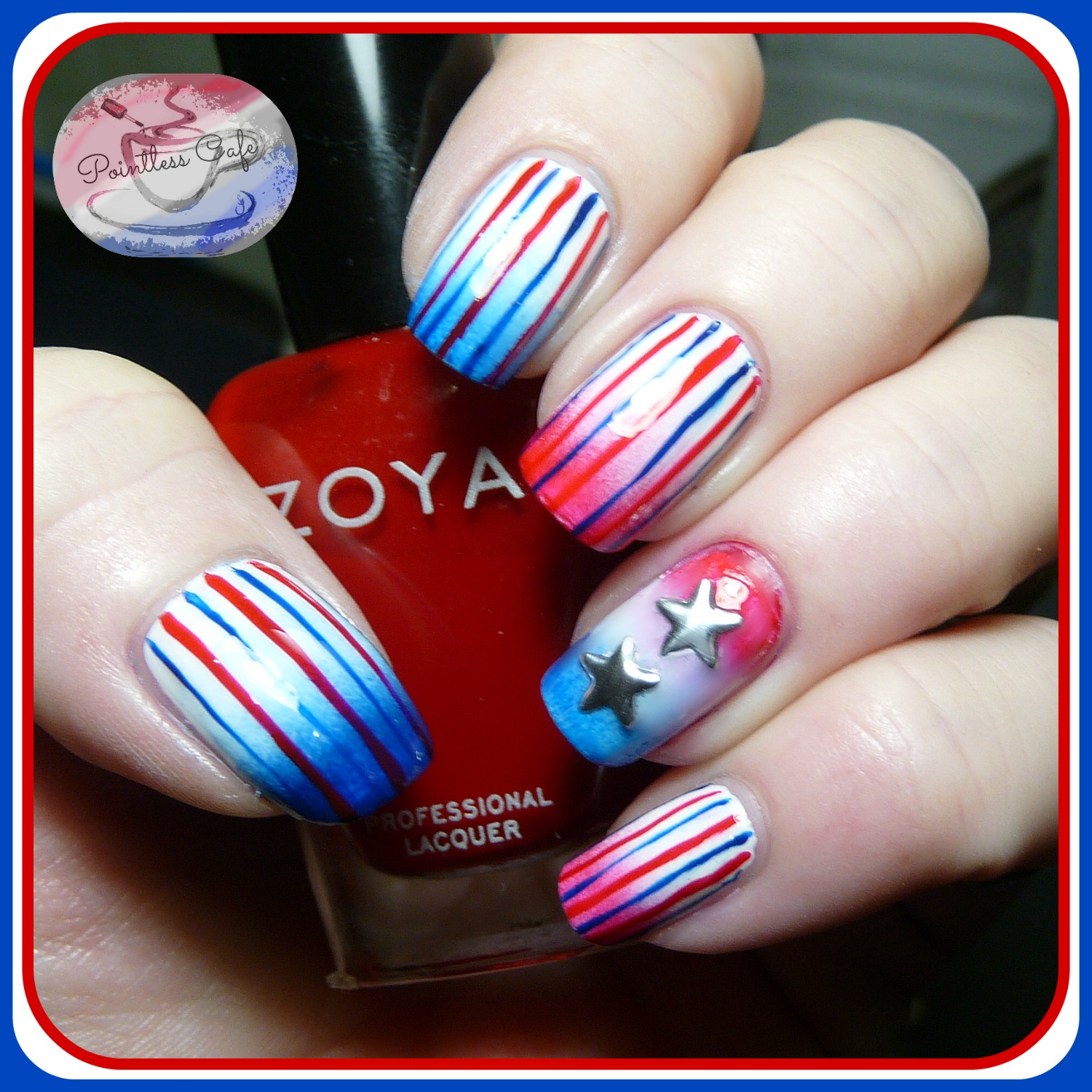 Fourth of July Nail Art: Go USA! | Pointless Cafe