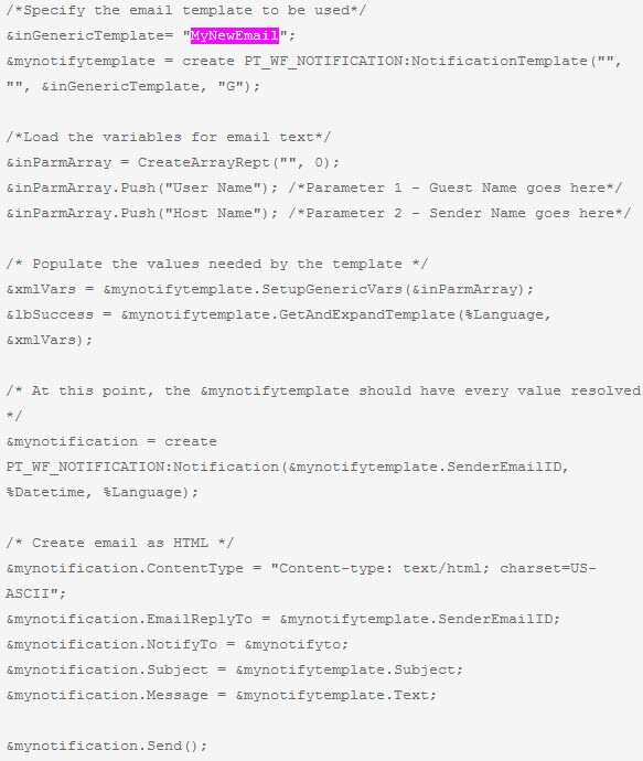 TheHun's Peoplesoft Blog: Sending Emails with Generic Templates