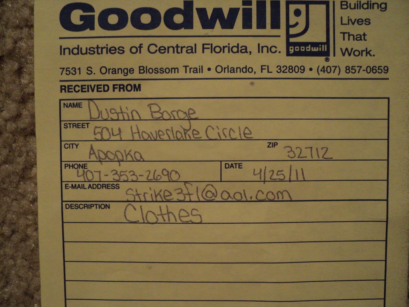 My Contribution to Society Donating Clothes to Goodwill