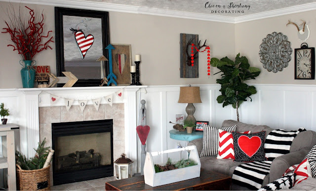 farmhouse style Valentine's Day decor, Chic on a Shoestring Decorating