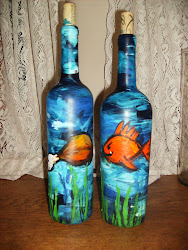 bottle wine painting bottles paintings fish step martin chomp