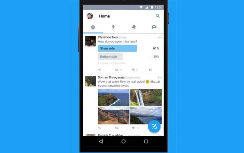 Twitter prueba nuevo diseño para Android