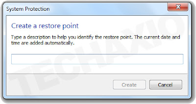 Create a restore point window