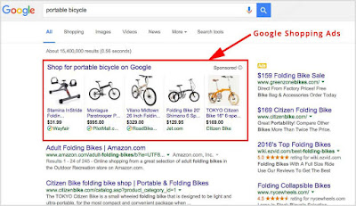 Google Shopping Ad example