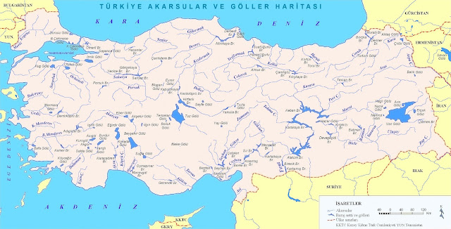 Türkiye Akarsular ve Göller Haritası