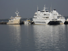 Who are the people in YOUR neighborhood?  SEA DREAM , at 47' is dwarfed at the dock...