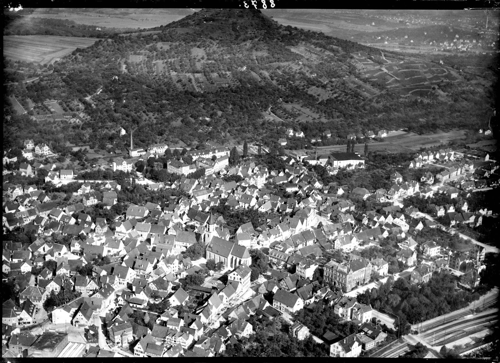 Pfullingen: Luftbild 1937: Schaut auf diese Stadt!!!