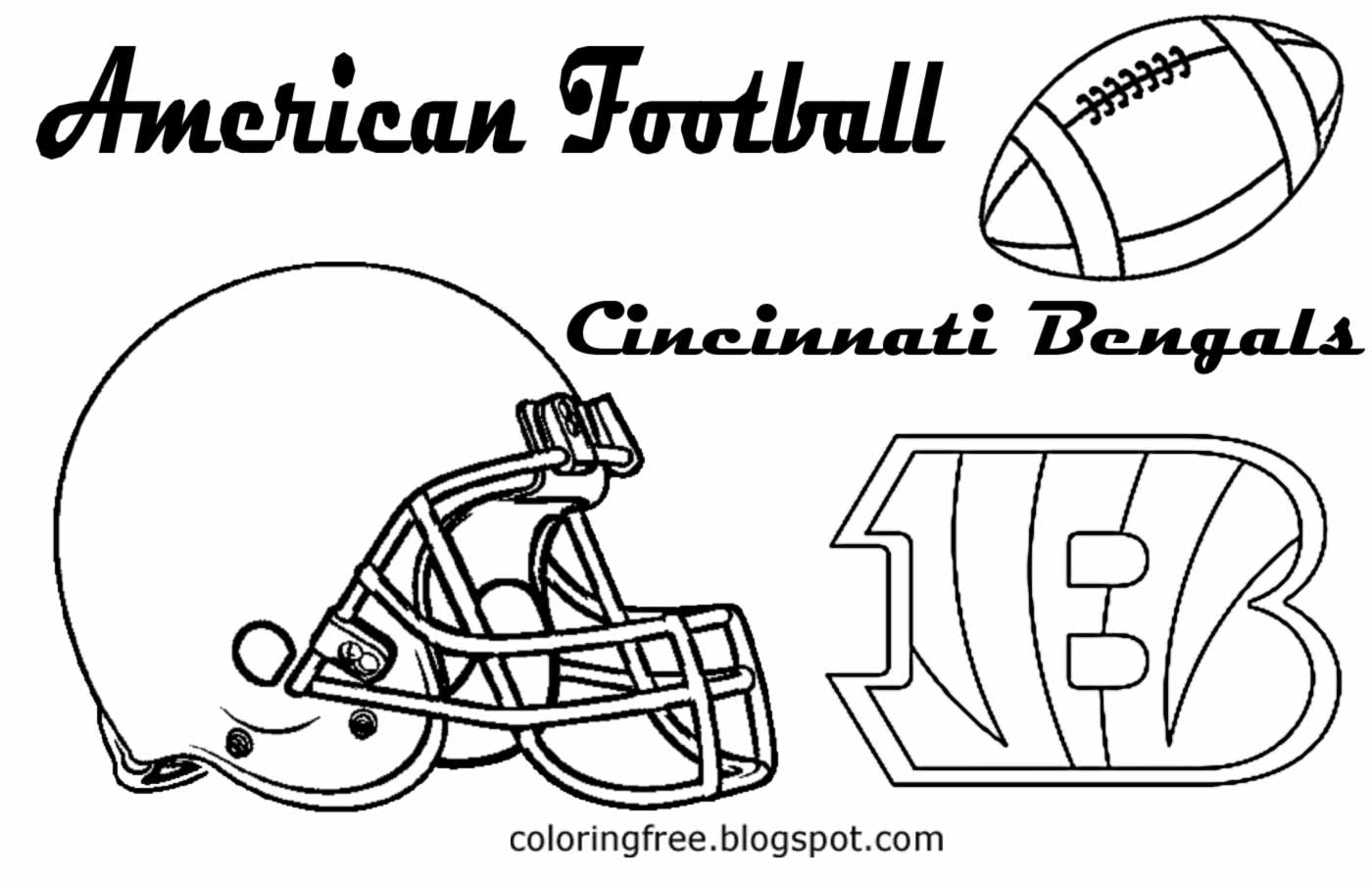 Bengals Helmet Coloring Page Coloring Pages