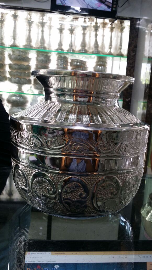 MADHAVI SILVER PALACE SILVER POTS or BINDELU ANTIQUE POTS